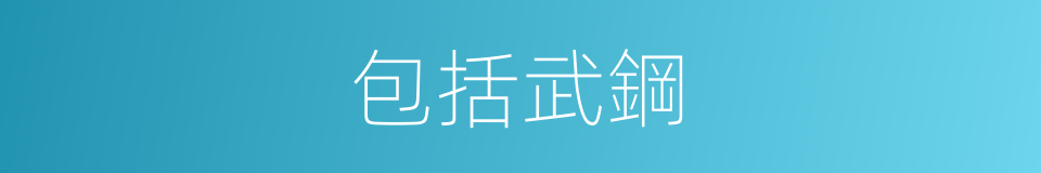 包括武鋼的同義詞