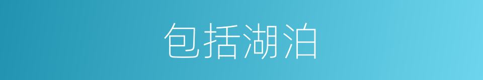 包括湖泊的同义词