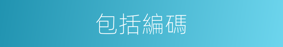 包括編碼的意思