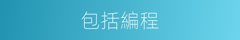包括編程的同義詞