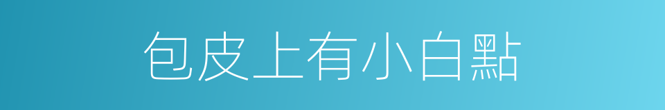 包皮上有小白點的同義詞