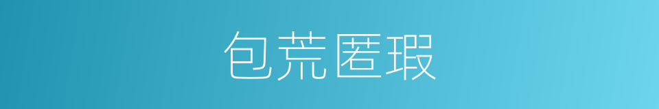 包荒匿瑕的同义词