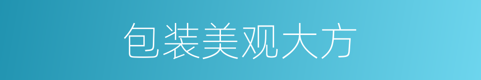 包装美观大方的同义词