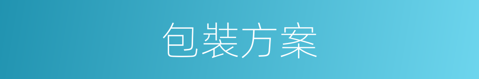 包裝方案的同義詞