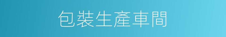 包裝生產車間的同義詞