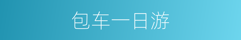 包车一日游的同义词