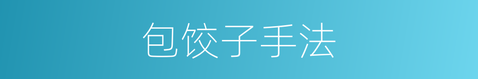 包饺子手法的同义词