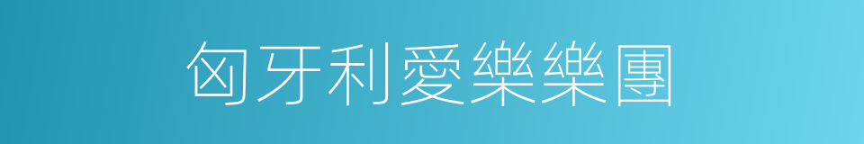 匈牙利愛樂樂團的同義詞