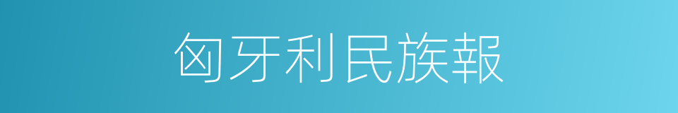 匈牙利民族報的同義詞