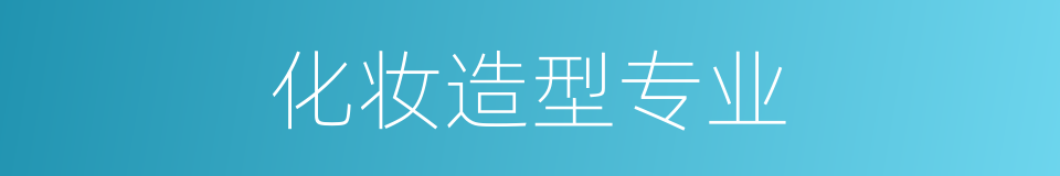 化妆造型专业的同义词