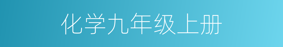 化学九年级上册的同义词