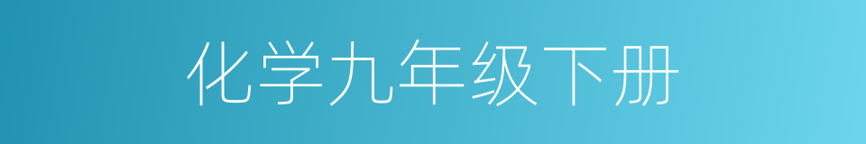 化学九年级下册的同义词