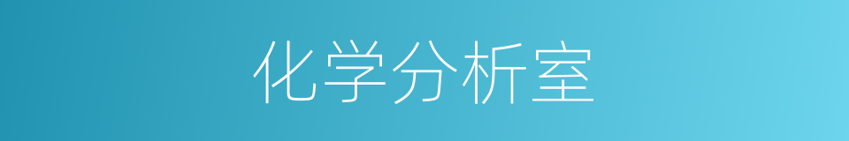 化学分析室的同义词