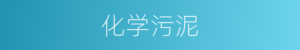 化学污泥的同义词