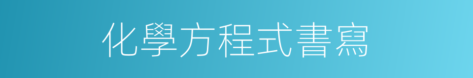 化學方程式書寫的同義詞