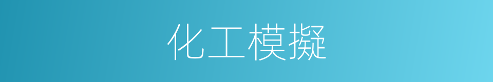 化工模擬的同義詞