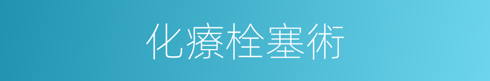 化療栓塞術的同義詞