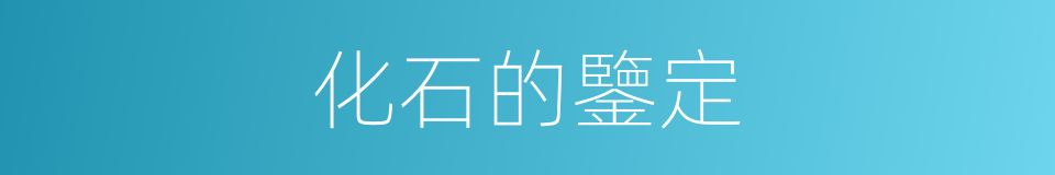 化石的鑒定的同義詞