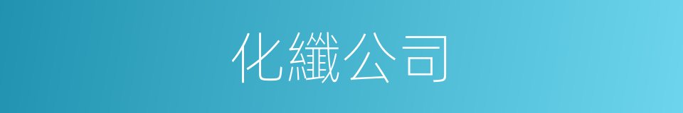 化纖公司的同義詞