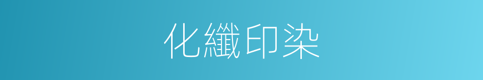 化纖印染的同義詞