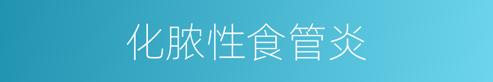 化脓性食管炎的同义词