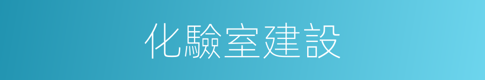 化驗室建設的同義詞