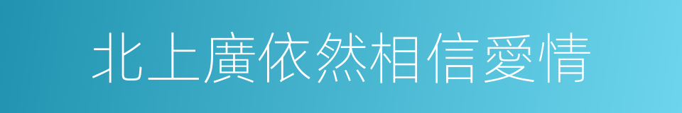 北上廣依然相信愛情的同義詞