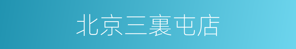 北京三裏屯店的同義詞