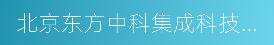 北京东方中科集成科技股份有限公司的同义词