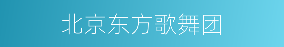 北京东方歌舞团的同义词