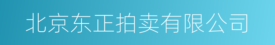 北京东正拍卖有限公司的同义词