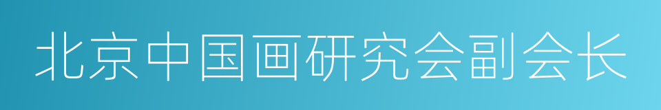 北京中国画研究会副会长的同义词