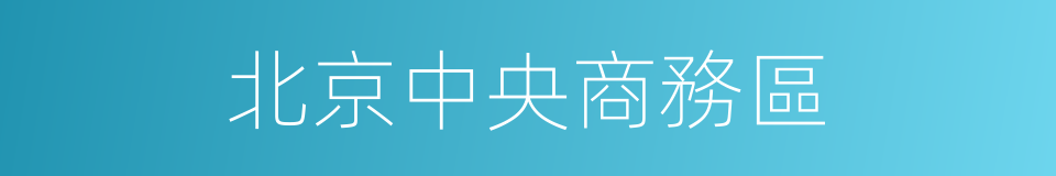 北京中央商務區的同義詞