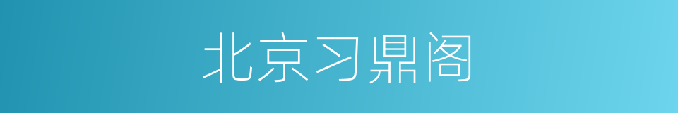 北京习鼎阁的同义词