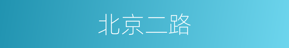 北京二路的同义词
