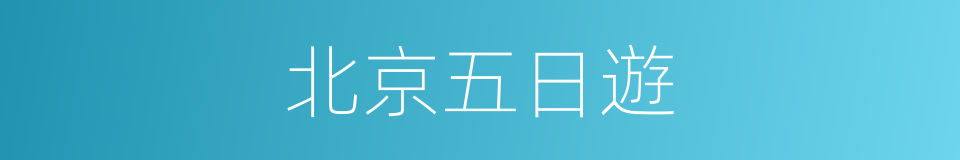 北京五日遊的同義詞