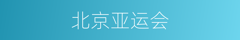 北京亚运会的同义词