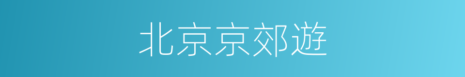 北京京郊遊的同義詞