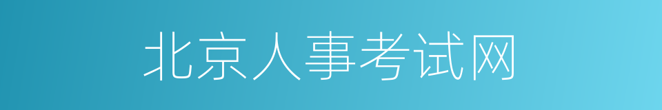 北京人事考试网的同义词