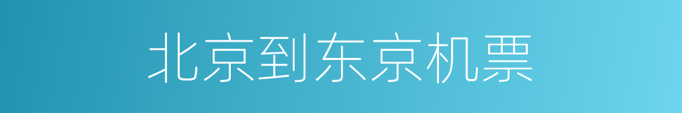 北京到东京机票的同义词