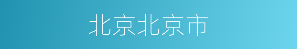 北京北京市的同义词