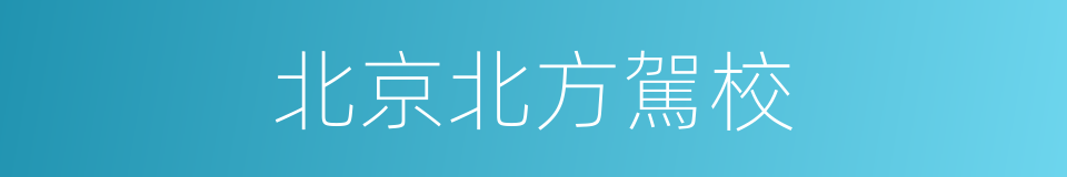 北京北方駕校的同義詞