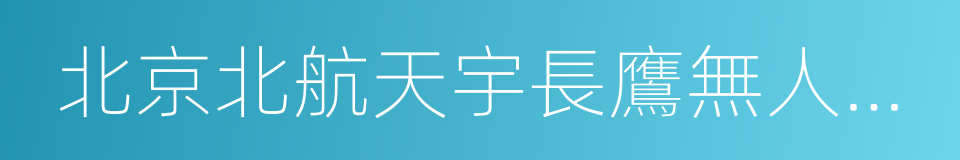 北京北航天宇長鷹無人機科技有限公司的同義詞