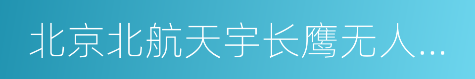 北京北航天宇长鹰无人机科技有限公司的同义词