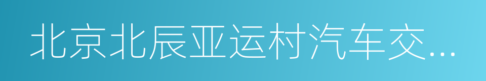 北京北辰亚运村汽车交易市场中心的同义词