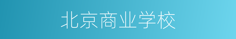 北京商业学校的同义词