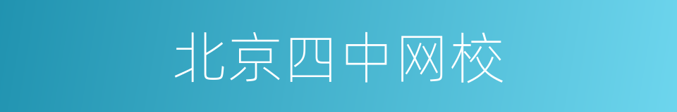 北京四中网校的同义词