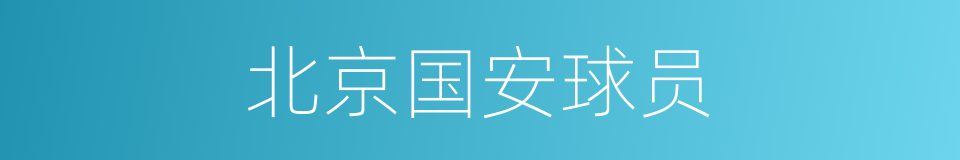 北京国安球员的同义词
