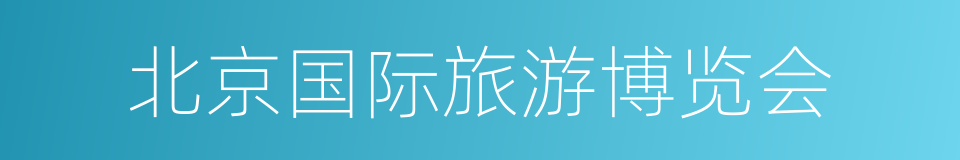 北京国际旅游博览会的同义词