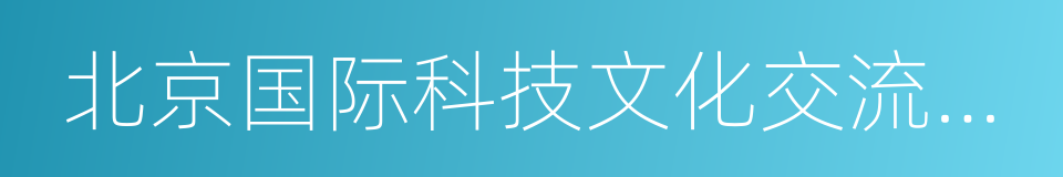 北京国际科技文化交流协会的同义词